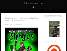 Tablet Screenshot of johnhartness.com